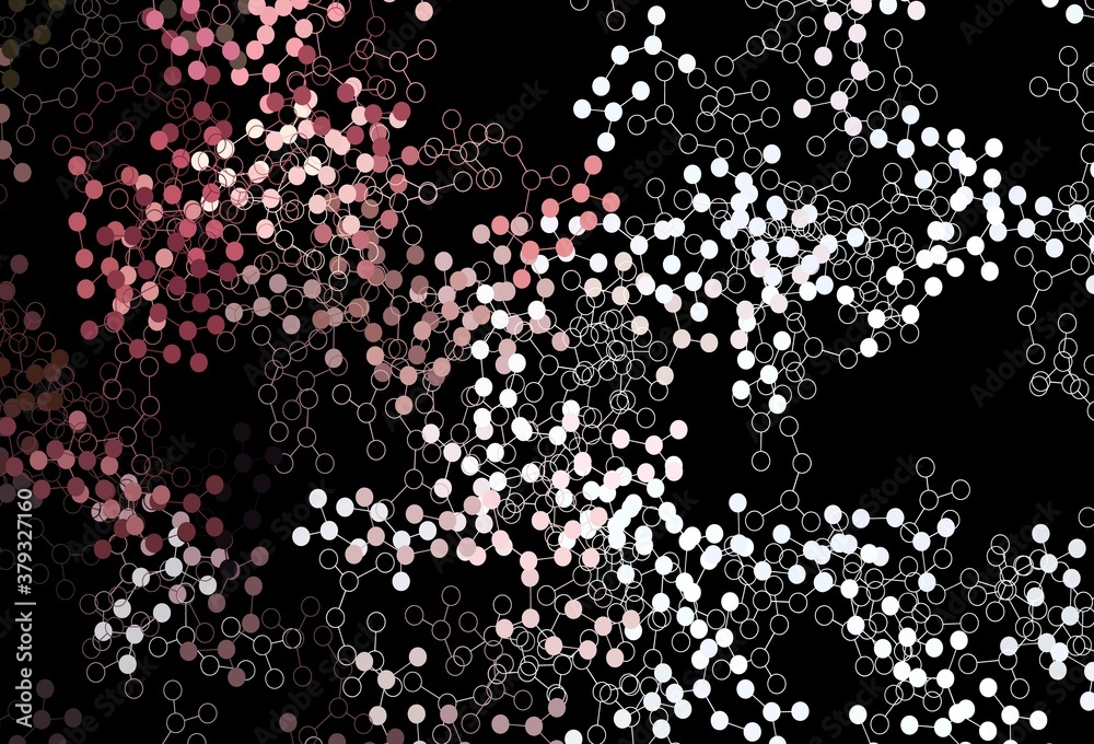 Dark Pink, Red vector texture with artificial intelligence concept.