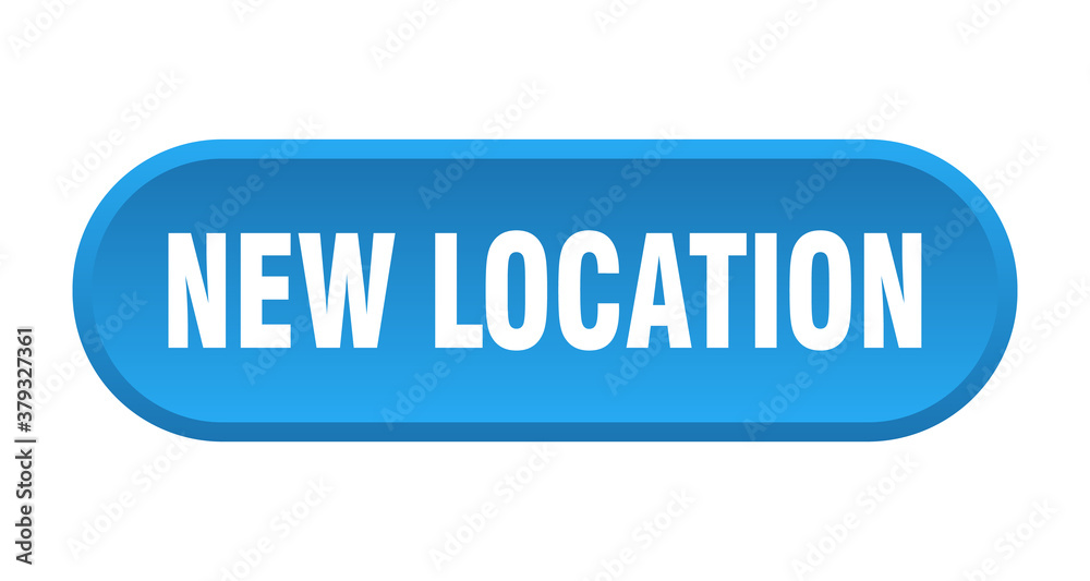 new location button. rounded sign on white background new location button. rounded sign on white background