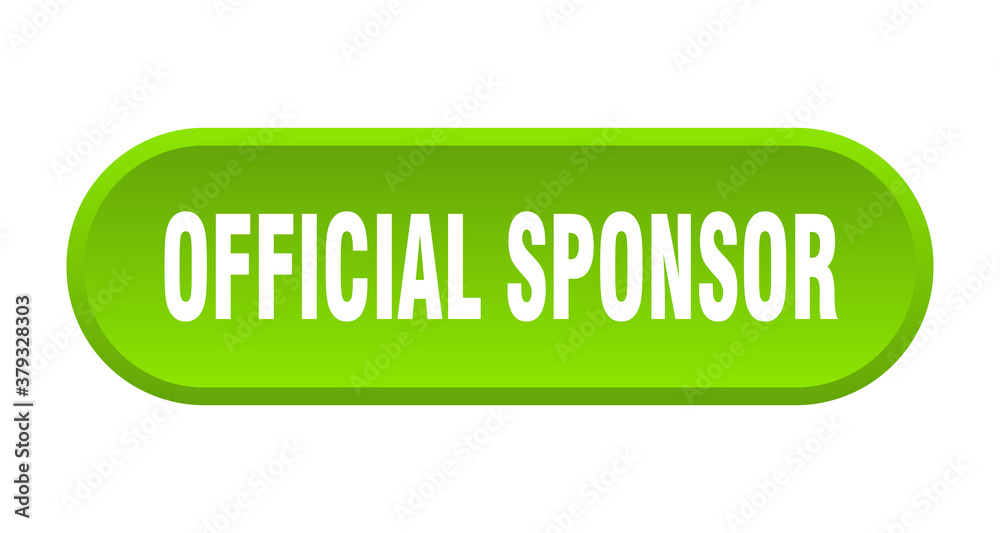 official sponsor button. rounded sign on white background official sponsor button. rounded sign on white background