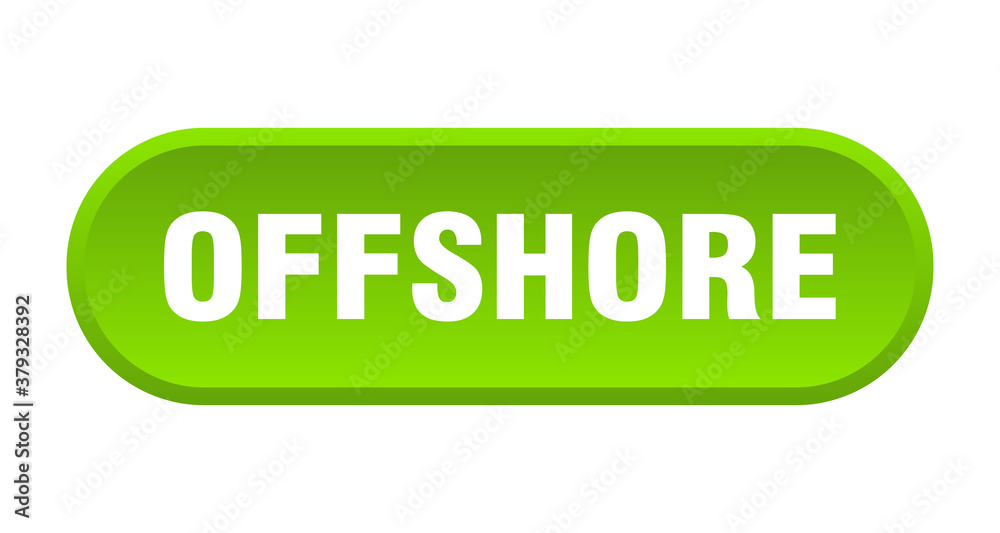 offshore button. rounded sign on white background offshore button. rounded sign on white background