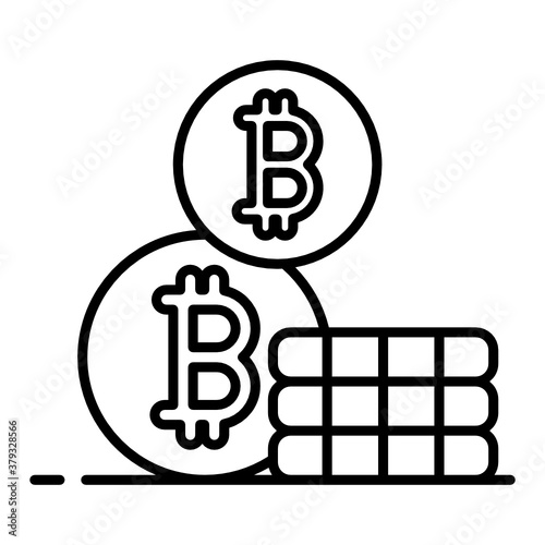 
Trendy vector design btc icon, digital currency vector 
