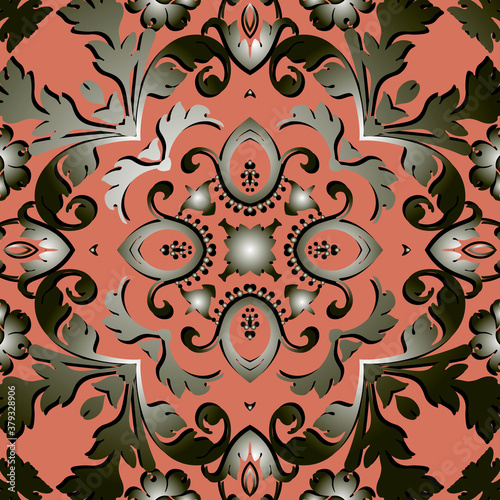 Baroque vector seamless pattern. Vintage luxury background. Orna