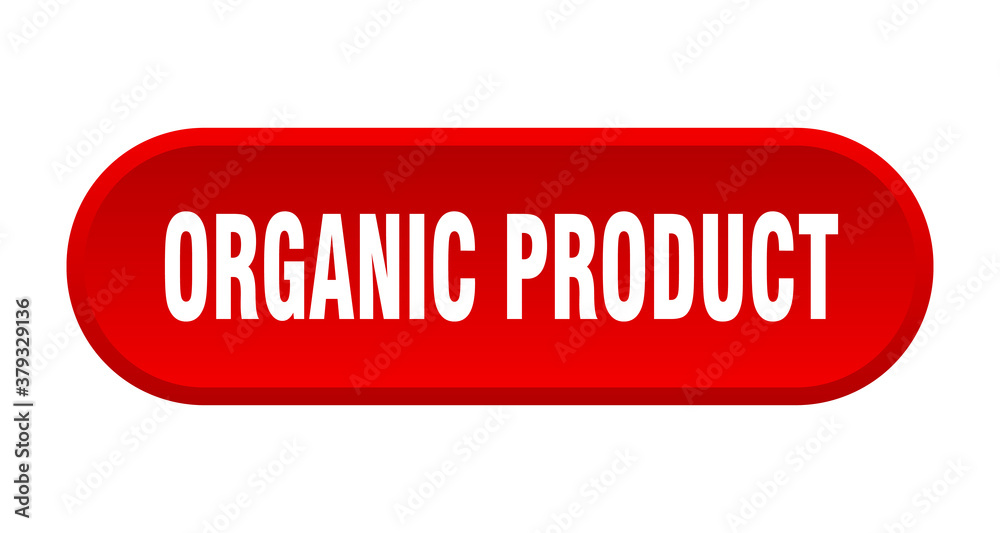 organic product button. rounded sign on white background