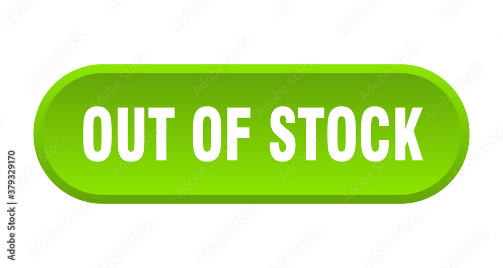 out of stock button. rounded sign on white background out of stock button. rounded sign on white background