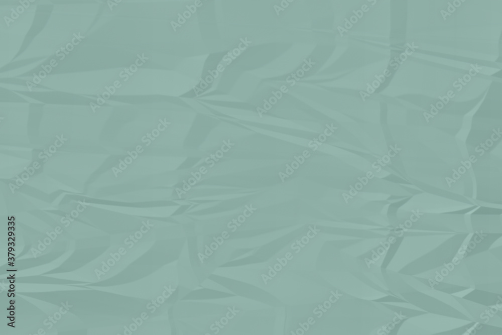 Fototapeta premium crumpled green paper background close up