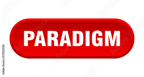 paradigm button. rounded sign on white background