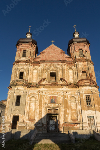 Old dilapidated male monastery in Yurovichi, BELARUS