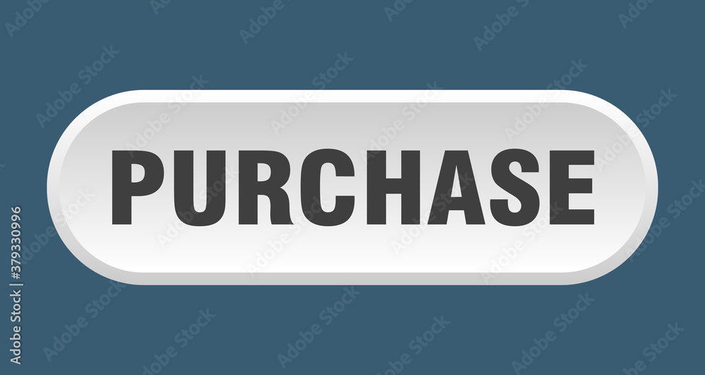 purchase button. rounded sign on white background