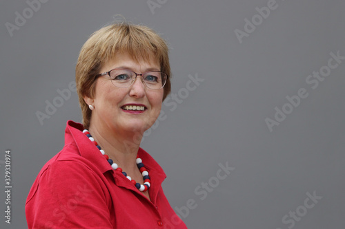 Frau, Portrait, best ager, fröhlich, lachen, freundlich, Mensch