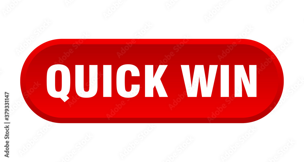 quick win button. rounded sign on white background quick win button. rounded sign on white background
