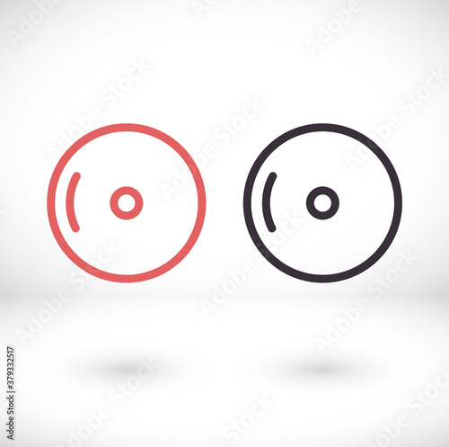 disk DVD icon vector. lorem ipsum Flat Design JPG