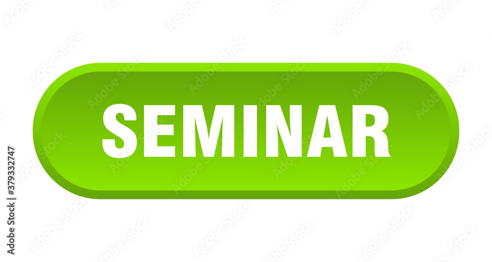 seminar button. rounded sign on white background seminar button. rounded sign on white background