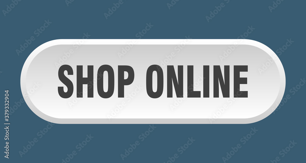 shop online button. rounded sign on white background shop online button. rounded sign on white background