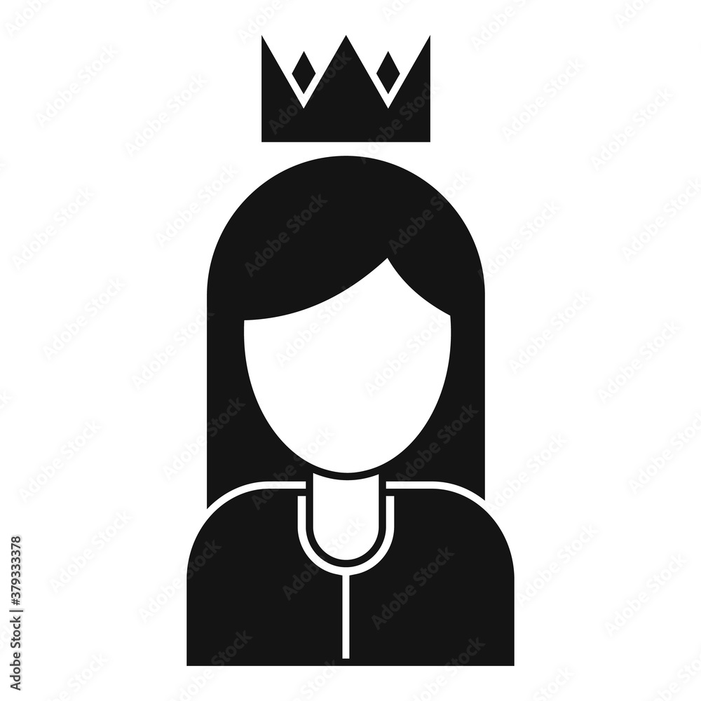 Queen reputation icon. Simple illustration of queen reputation vector icon for web design isolated on white background Queen reputation icon. Simple illustration of queen reputation vector icon for web design isolated on white background