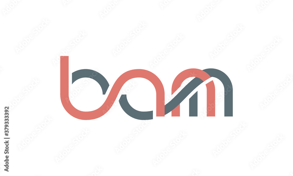 BAM letter mark logo design BAM letter mark logo design