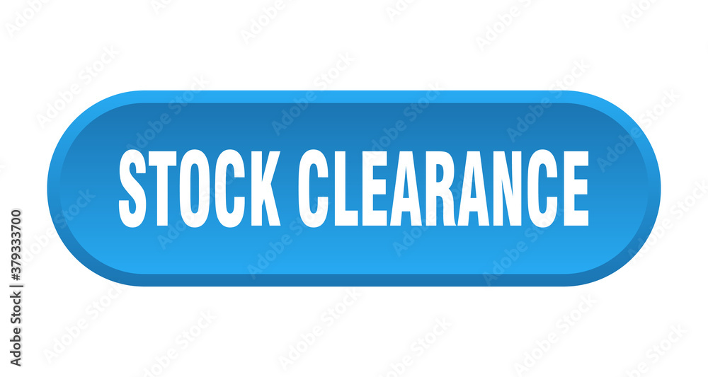 stock clearance button. rounded sign on white background stock clearance button. rounded sign on white background