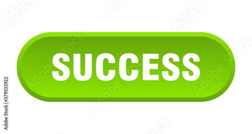 success button. rounded sign on white background