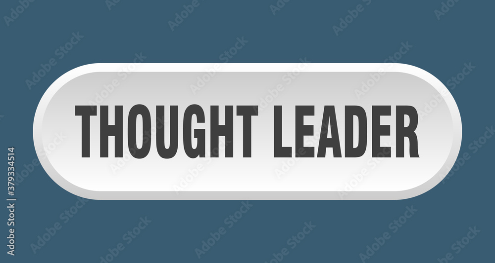 thought leader button. rounded sign on white background thought leader button. rounded sign on white background