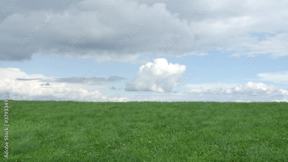 clouds over field