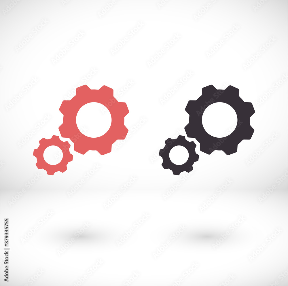 Settings isolated vector icon. Gear symbol. vector icon Gear tool or button for web application or UI. vector icon Trendy flat style Settings isolated vector icon. Gear symbol. vector icon Gear tool or button for web application or UI. vector icon Trendy flat style