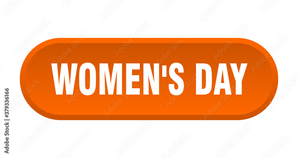 women's day button. rounded sign on white background women's day button. rounded sign on white background