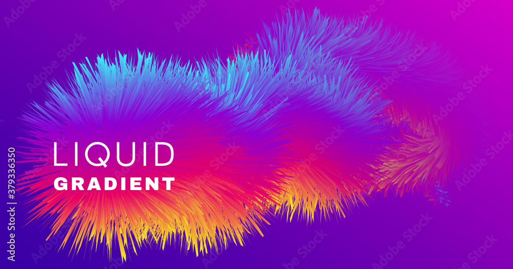 Fluid Abstract. 3d Gradient Background. Liquid 