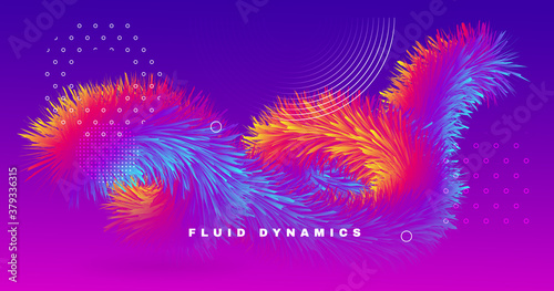 Fluid Abstract. Neon Graphi...
