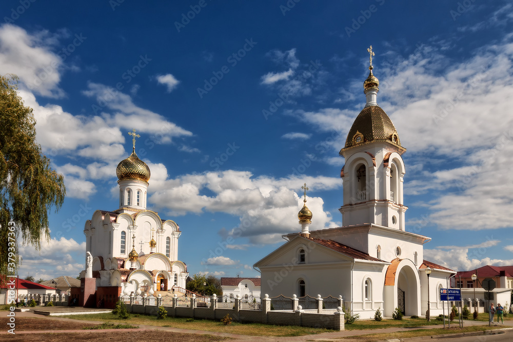 Turov, BELARUS - SEPTEMBER 21, 2014: beautiful new Orthodox church