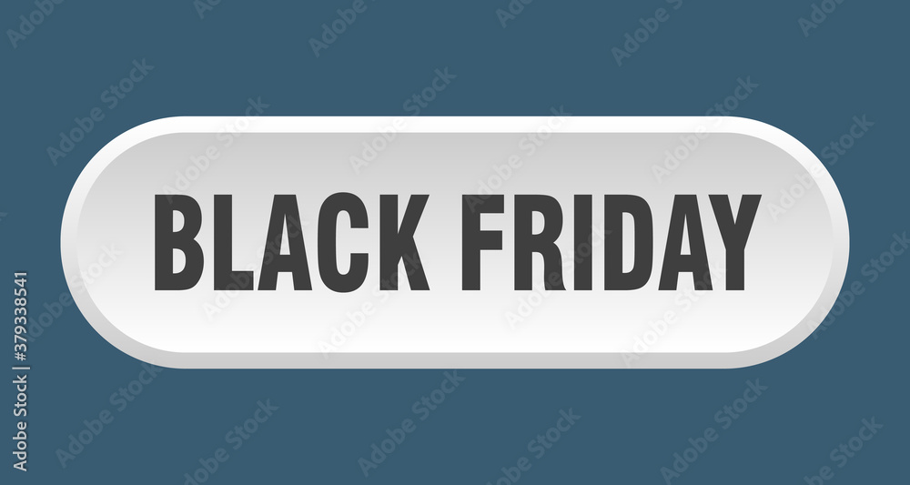 black friday button. rounded sign on white background