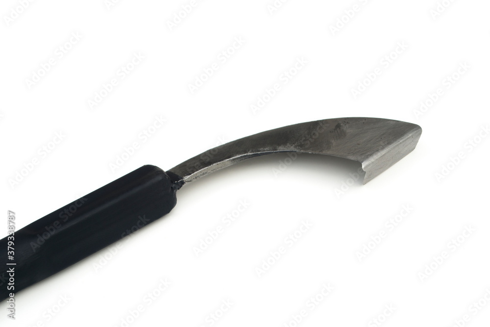 Rubber tapping knife on white background. Rubber tapping knife on white background.