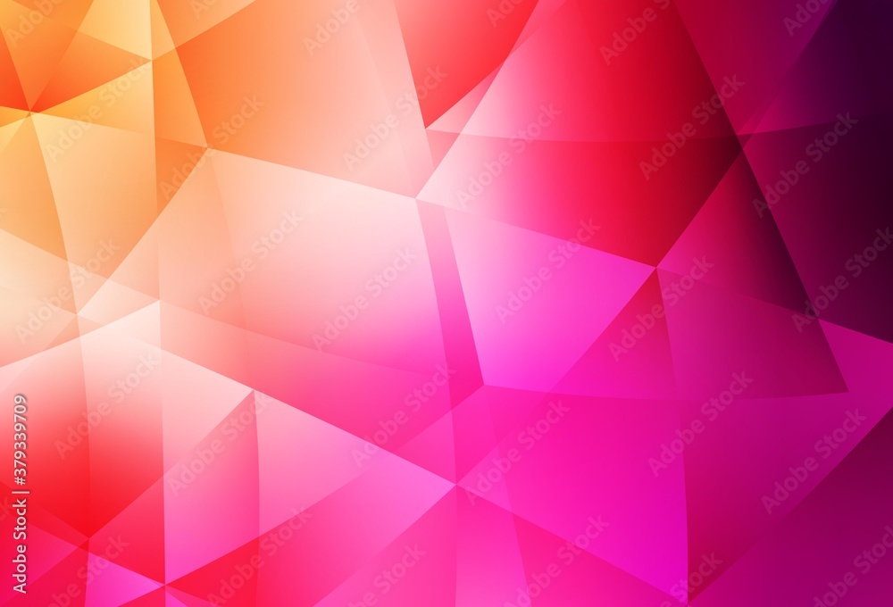Light Pink, Yellow vector polygon abstract backdrop. Light Pink, Yellow vector polygon abstract backdrop.