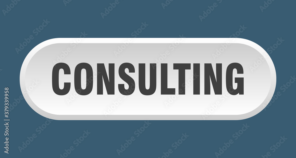 consulting button. rounded sign on white background