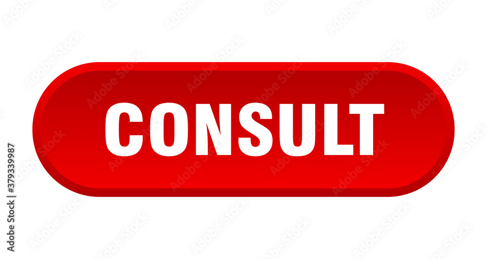 consult button. rounded sign on white background consult button. rounded sign on white background
