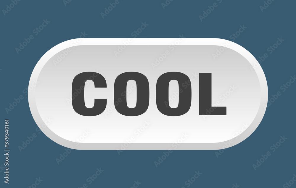 cool button. rounded sign on white background cool button. rounded sign on white background