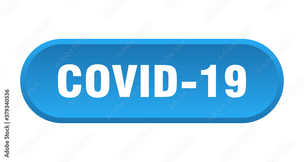 covid-19 button. rounded sign on white background covid-19 button. rounded sign on white background