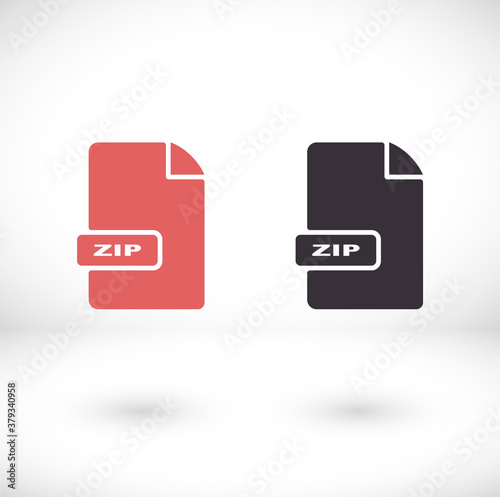 ZIP file vector icon 10 eps icon. File for computer icon. vector icon file for phone