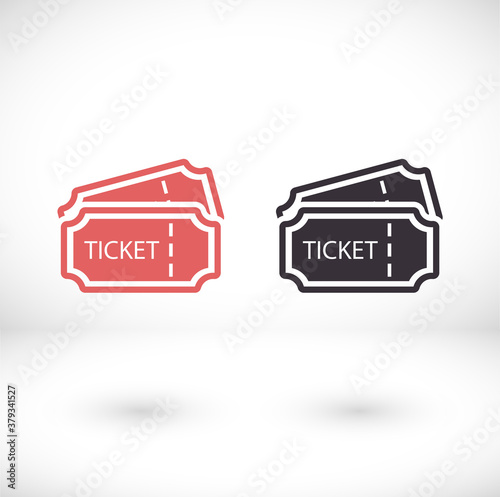 Tickets vector icon. Cinema tickets symbol. Linear style sign for mobile concept and web design vector icon. Tickets symbol illustration. vector icon Pixel vector graphics
