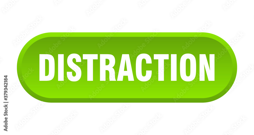 distraction button. rounded sign on white background distraction button. rounded sign on white background