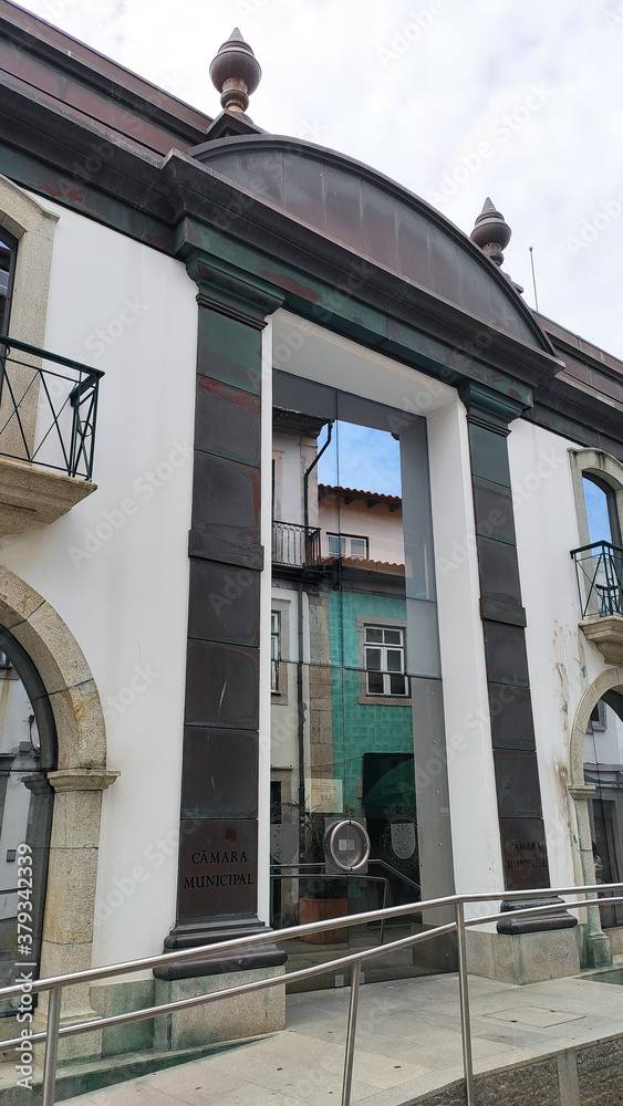 Esposende / Portugal - September 13, 2020: The City Hall of Esposende, district of Braga in Portugal. Esposende / Portugal - September 13, 2020: The City Hall of Esposende, district of Braga in Portugal.