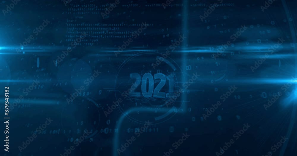 2021 year, new cyber design concept animation. Futuristic abstract 3d rendering blue tunnel loopable and seamless animation. 2021 year, new cyber design concept animation. Futuristic abstract 3d rendering blue tunnel loopable and seamless animation.