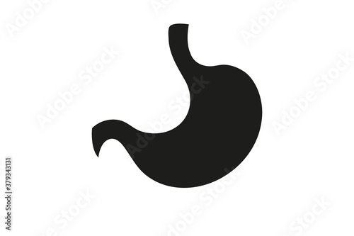 Human stomach vector logo on white background