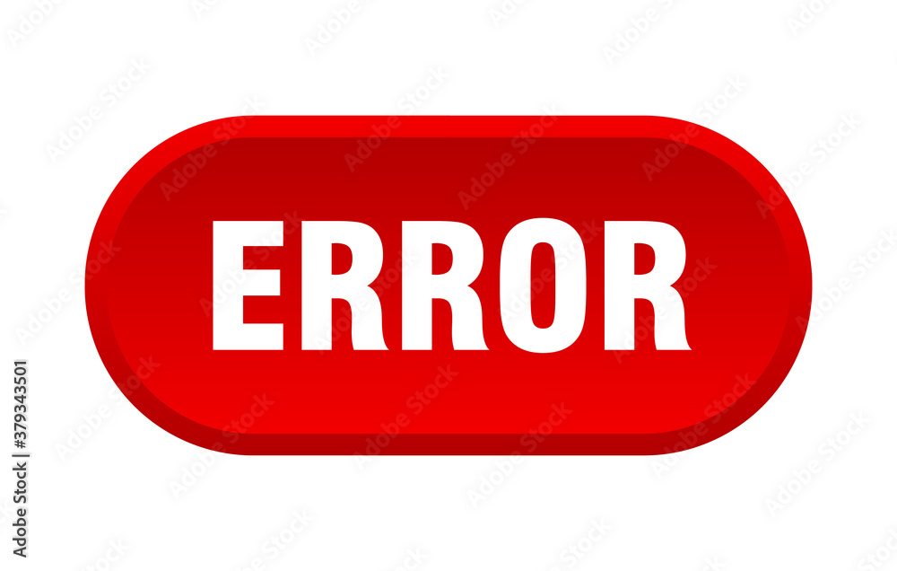 error button. rounded sign on white background error button. rounded sign on white background