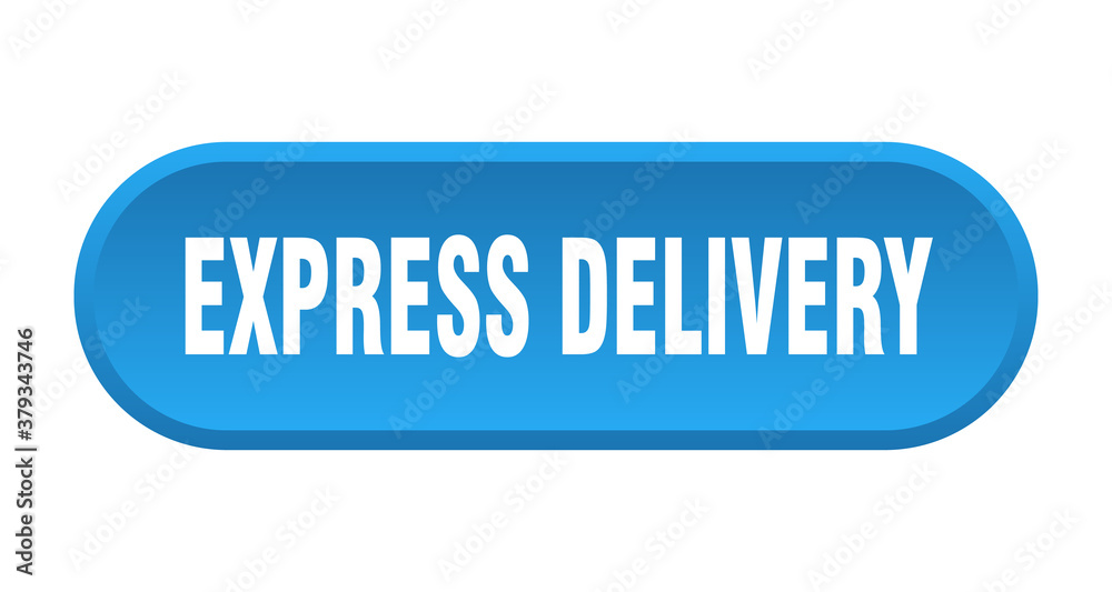 express delivery button. rounded sign on white background express delivery button. rounded sign on white background