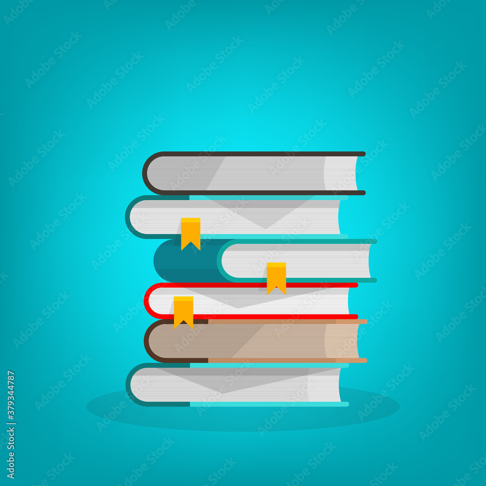 Stacked books. Stacked books.