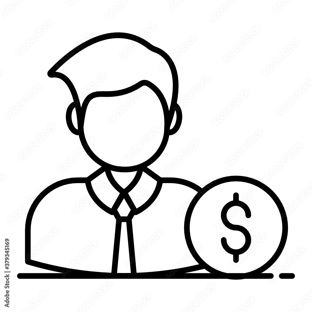 A professional avatar, backer icon in flat vector
A professional avatar, backer icon in flat vector
