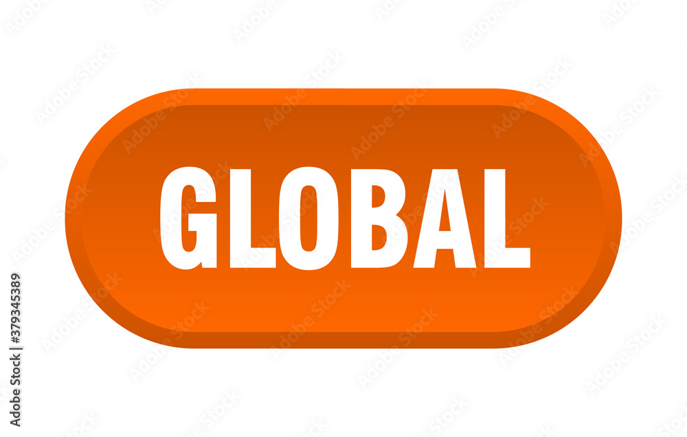 global button. rounded sign on white background global button. rounded sign on white background