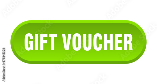 gift voucher button. rounded sign on white background