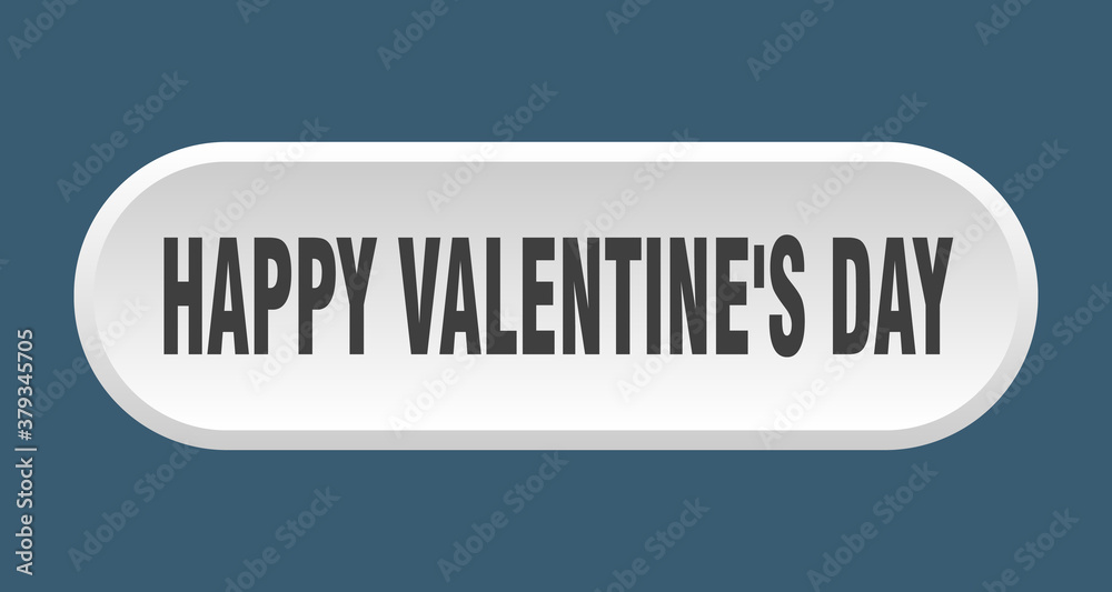 happy Valentine's day button. rounded sign on white background happy Valentine's day button. rounded sign on white background