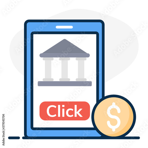 
Bank transfer icon in flat design 
