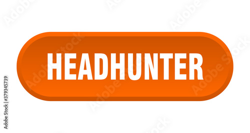 headhunter button. rounded sign on white background